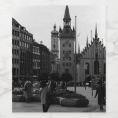 Vintages Deutschland Münchner Kirche Marienplatz Weinetikett (Einzelnes Label)