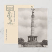 Vintages Deutschland, Siegessaule-Kolonne Postkarte (Vorne/Hinten)