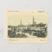 Vintages Deutschland, Strassburg Postkarte (Vorne/Hinten)