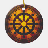Vintages Dharma Rad Keramik Ornament (Vorne)
