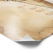 Vintages Diagramm der Eiscreme Fotodruck (Ecke)