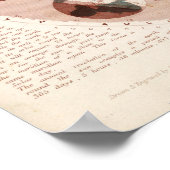 Vintages Diagramm der Erdrotation Poster (Ecke)