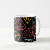 Vintages Diamantdesign, nahtlos Kaffeetasse (VorderseiteRechts)
