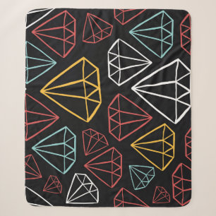 Vintages Diamantdesign, nahtlos Sherpadecke