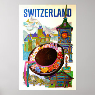 Vintages die Schweiz-Reise-Plakat Poster