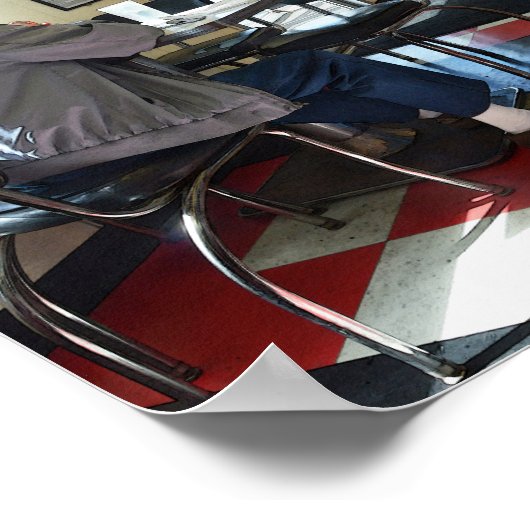 Vintages Diner Interior Poster (Ecke)