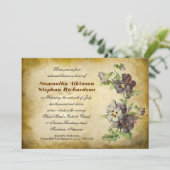 Vintages Dinner aus grundierter Probe Einladung (Stehend Vorderseite)