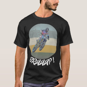 Vintages Dirt Bike BrapBraap Funny Motocross T-Shirt