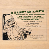 Vintages Dirty Santa Gift Exchange-Party Acryleinladungen (Vorderseite)