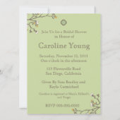 Vintages Dogwood auf Grün Einladung (Rückseite)