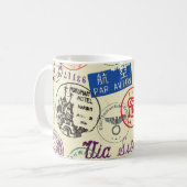 Vintages Dokument: Briefmarke Set Collection Kaffeetasse (Vorderseite Links)