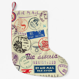 Vintages Dokument: Briefmarke Set Collection Kleiner Weihnachtsstrumpf