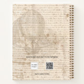 Vintages Dokument-Drehbuch Luftschiff-Monogramm Notizblock (Rückseite)
