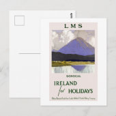 Vintages Donegal Irland für Urlaubsreisen Postkarte (Vorne/Hinten)