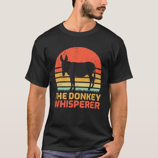 Vintages Donkey Whisperer Retro Donkey T Shirt (Vorderseite)