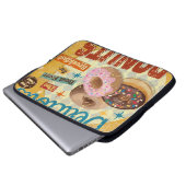 Vintages Donuts Metallschild, Vintag, Schild, Donu Laptopschutzhülle (Vorne Knopf)