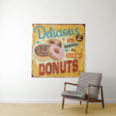 Vintages Donuts Metallschild, Vintag, Schild, Donu Wandteppich (Beispiel)