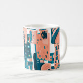 Vintages Doodle Nahtloses Muster. Kaffeetasse (VorderseiteRechts)