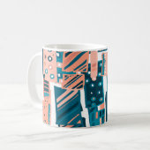 Vintages Doodle Nahtloses Muster. Kaffeetasse (Vorderseite Links)
