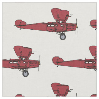Vintages Doppeldecker-Flugzeug-Gewebe Stoff