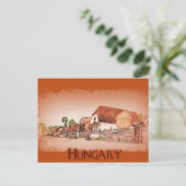 Vintages Dorf Ungarn Postkarte (Stehend Vorderseite)