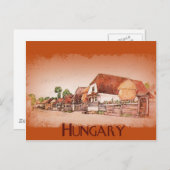 Vintages Dorf Ungarn Postkarte (Vorne/Hinten)