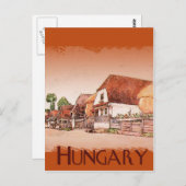 Vintages Dorf Ungarn Postkarte (Vorne/Hinten)