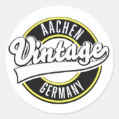 Vintages Dortmund-Logo, klassischer Rundaufkleber Runder Aufkleber (Vorderseite)