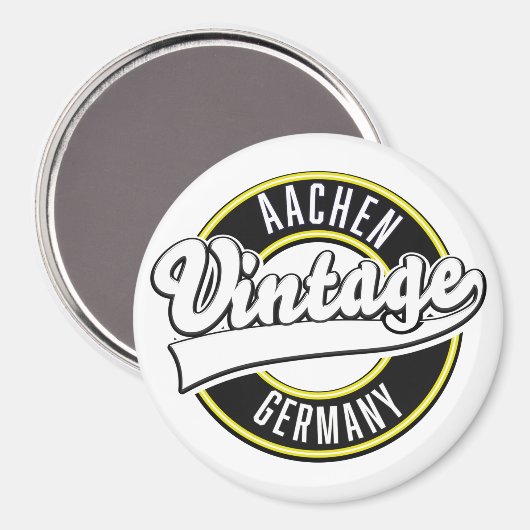 Vintages Dortmund-Logo, Magnet (Vorderseite/Rückseite)