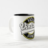 Vintages Dortmund-Logo, Zwei-Tone-Kaffee-Tasse Zweifarbige Tasse (Vorderseite Links)