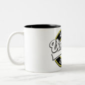 Vintages Dortmund-Logo, Zwei-Tone-Kaffee-Tasse Zweifarbige Tasse (Links)