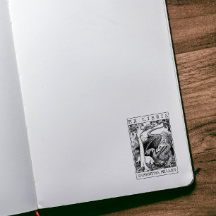 Vintages Dragon Custom Ex Libris Library Book Gummistempel