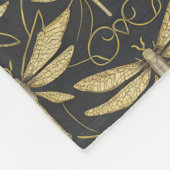 Vintages Dragonfly-Muster Fleecedecke (Ecke)