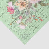 Vintages Drehbuch mit Rosa und Weiß Seidenpapier (Ausschnitt)