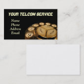 Vintages Drehskala-Telefon-Set Visitenkarte (Vorne/Hinten)