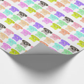 Vintages Drehskalatelefon Geschenkpapier (Ecke)