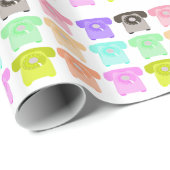Vintages Drehskalatelefon Geschenkpapier (Rolleneckpunkt)
