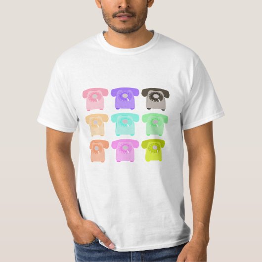 Vintages Drehskalatelefon T-Shirt (Vorderseite)