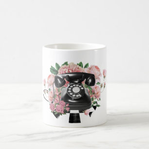 Vintages Drehtelefon Kaffeetasse