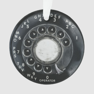 Vintages Drehtelefon Ornament