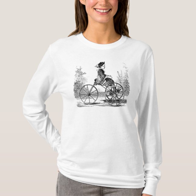 Vintages drei Rad-Fahrrad Trike T-Shirt (Vorderseite)