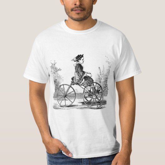 Vintages drei Rad-Fahrrad Trike T-Shirt (Vorderseite)