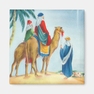 Vintages Drei-Weisen-Platz-Magnet Magnet