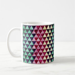 Vintages Dreieck Geometrisches Nahtloses Muster Kaffeetasse