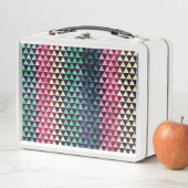 Vintages Dreieck Geometrisches Nahtloses Muster Metall Brotdose (Beispiel)