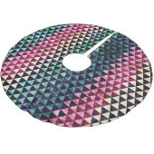 Vintages Dreieck Geometrisches Nahtloses Muster Polyester Weihnachtsbaumdecke (Schrägansicht)