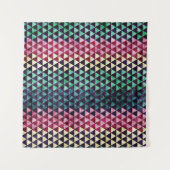 Vintages Dreieck Geometrisches Nahtloses Muster Wandteppich (Vorderseite (Horizontal))