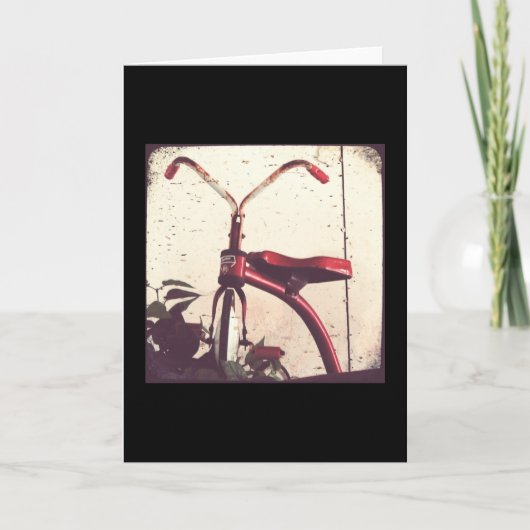 Vintages Dreirad Karte (Vorderseite)