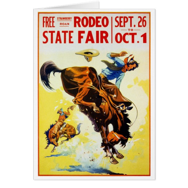 Vintages Dreißigerjahre Rodeo-Plakat wieder (Vorne)