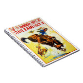 Vintages Dreißigerjahre Rodeo-Plakat wieder Notizblock (Rechte Seite)